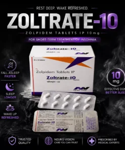 Zolpidem 10mg x 30 Tabs / Zoltrate 10 Zolpidem Tablets